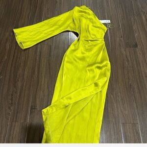 Zara Vibrant Yellow Asymmetrical Dress